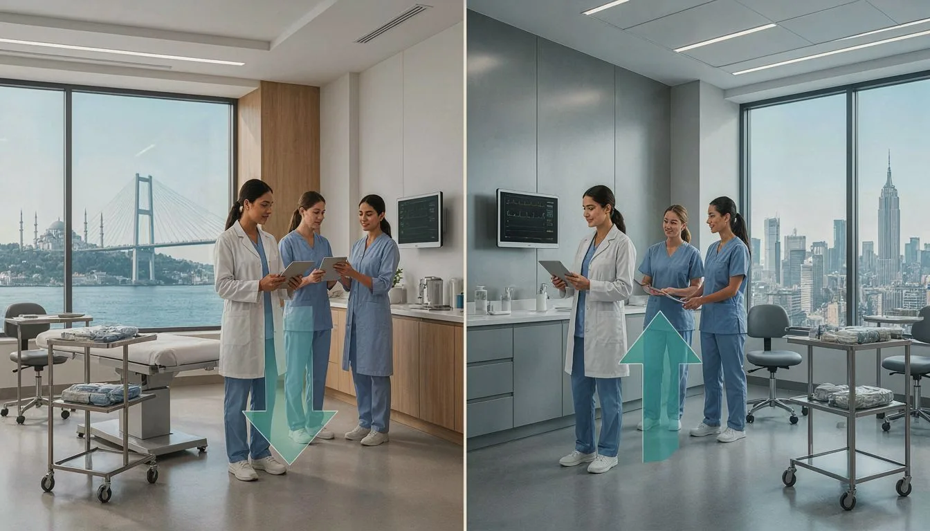Average Arm Lift Cost in Istanbul Compared to New York Clinics